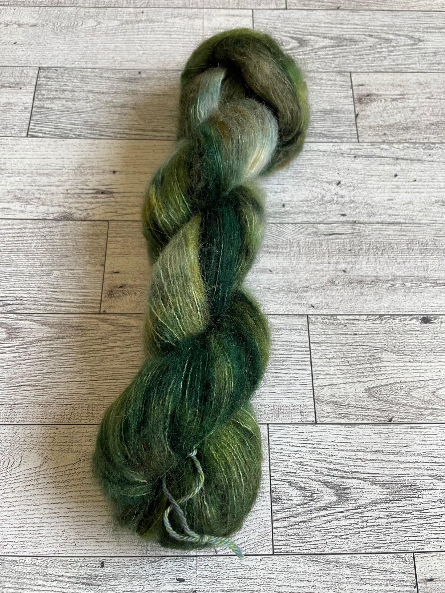 Gary - Fluff - Hand Dyed Lace Suri Alpaca Yarn