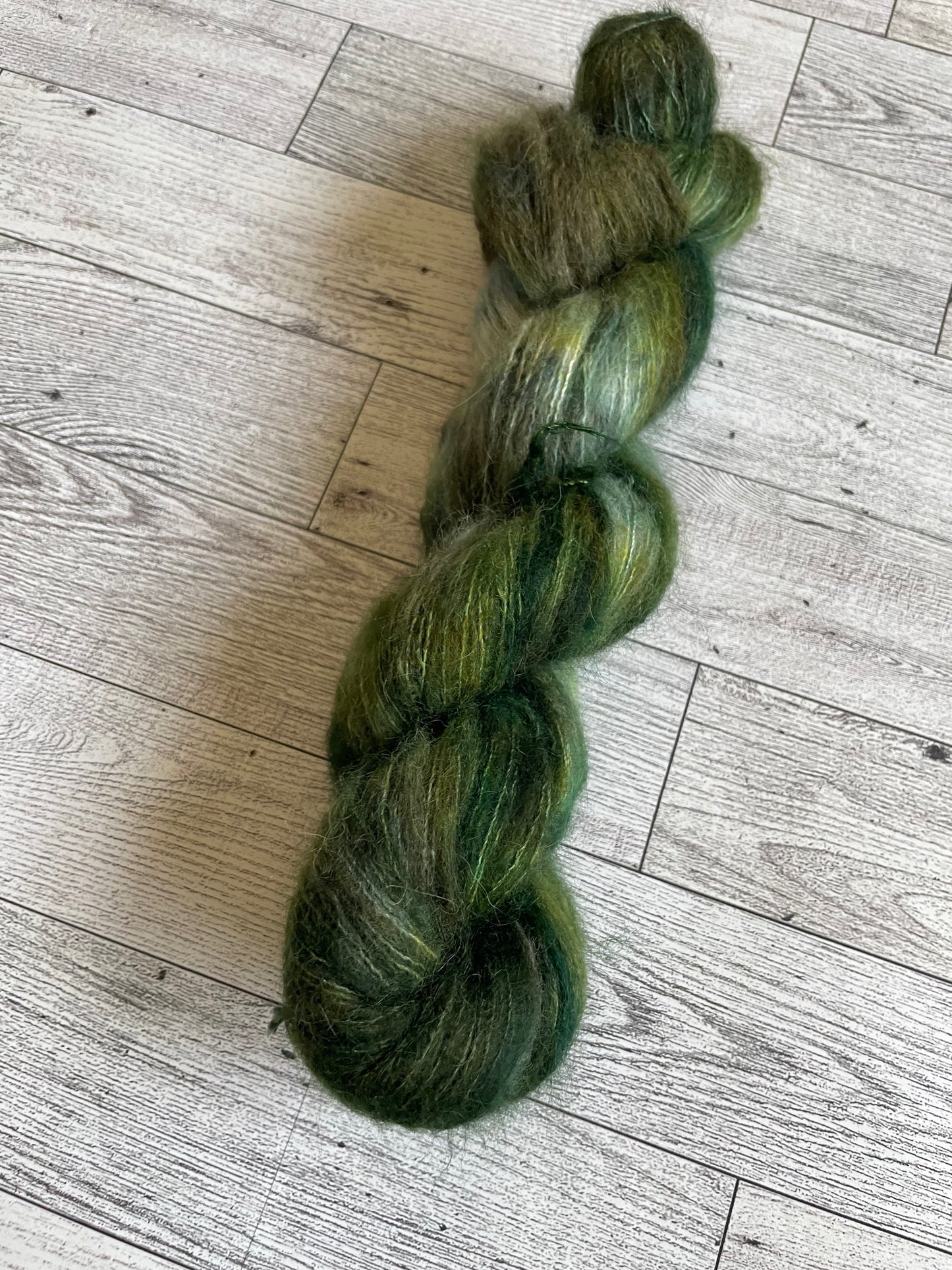 Gary - Fluff - Hand Dyed Lace Suri Alpaca Yarn