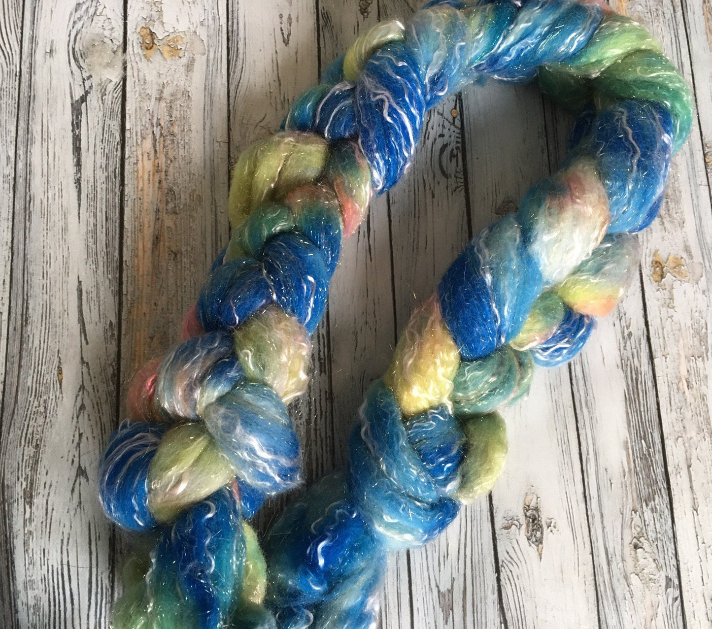 Spinning Fibre | Barrier Reef | 4 oz Merino/Rose/Sparkle