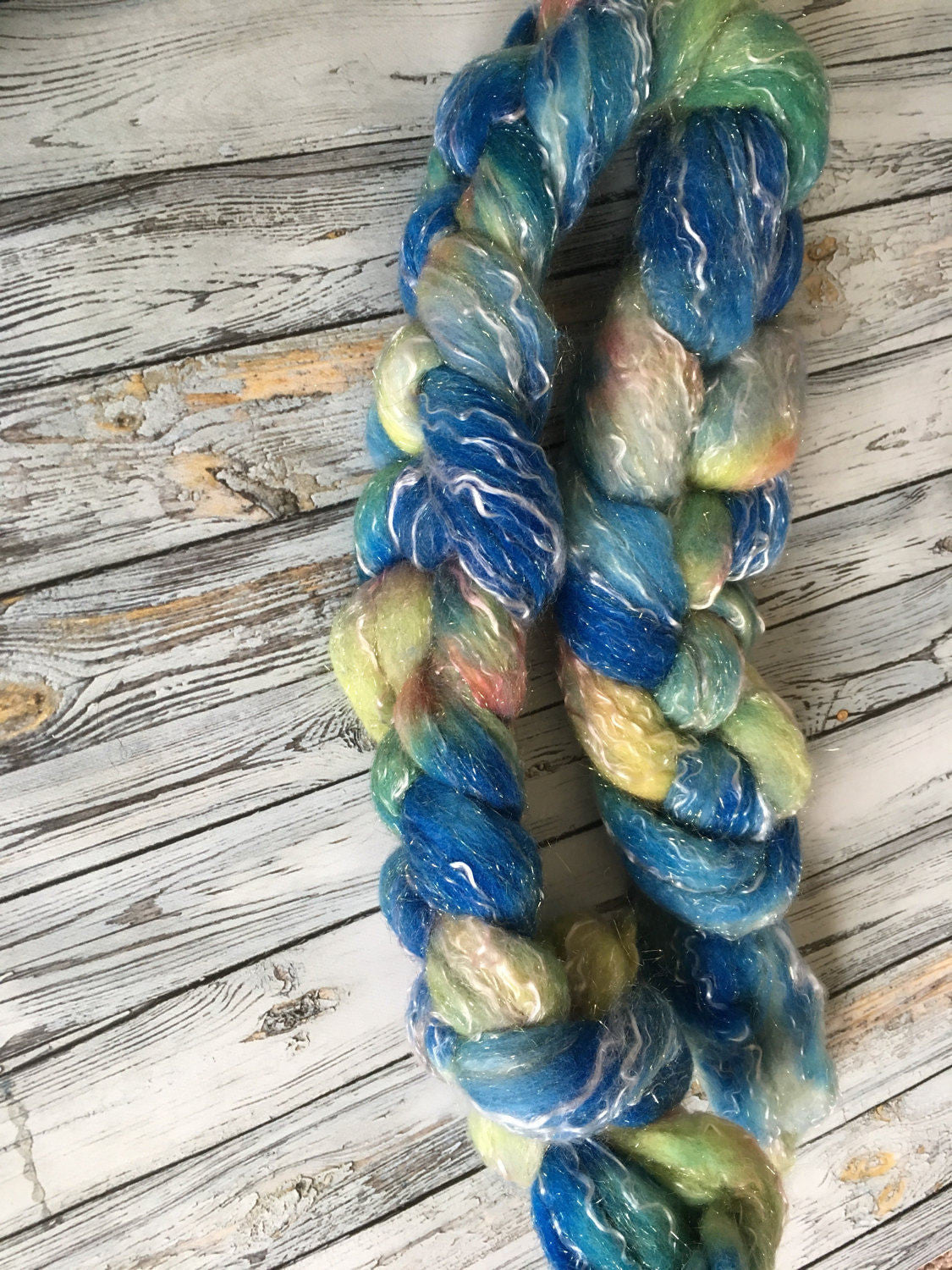Spinning Fibre | Barrier Reef | 4 oz Merino/Rose/Sparkle
