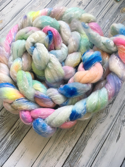 Spinning Fibre | Egg Hunt | 4 oz Rambouillet/Tencel