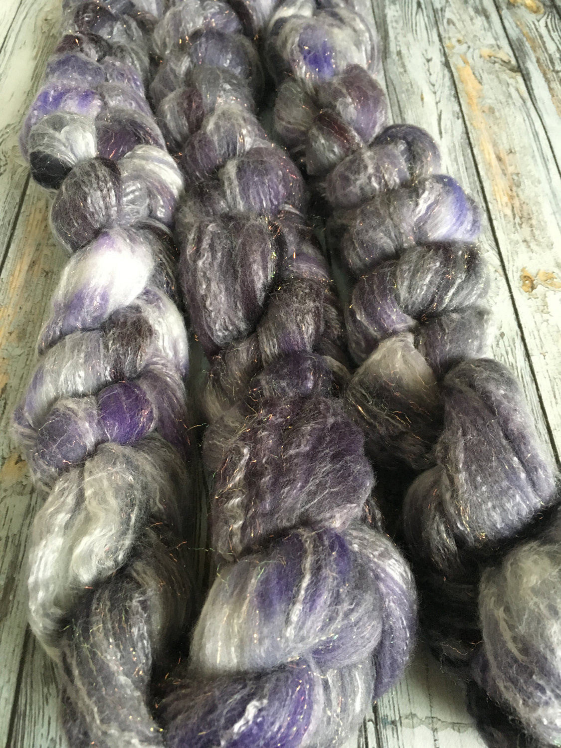 Spinning Fibre | Majesty | 8 oz Rambouillet/Rose/Sparkle