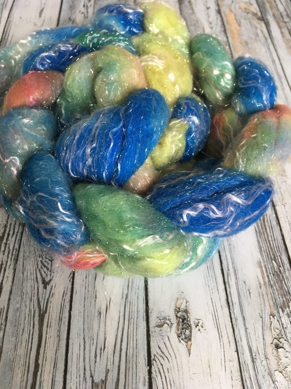 Spinning Fibre | Barrier Reef | 4 oz Merino/Rose/Sparkle