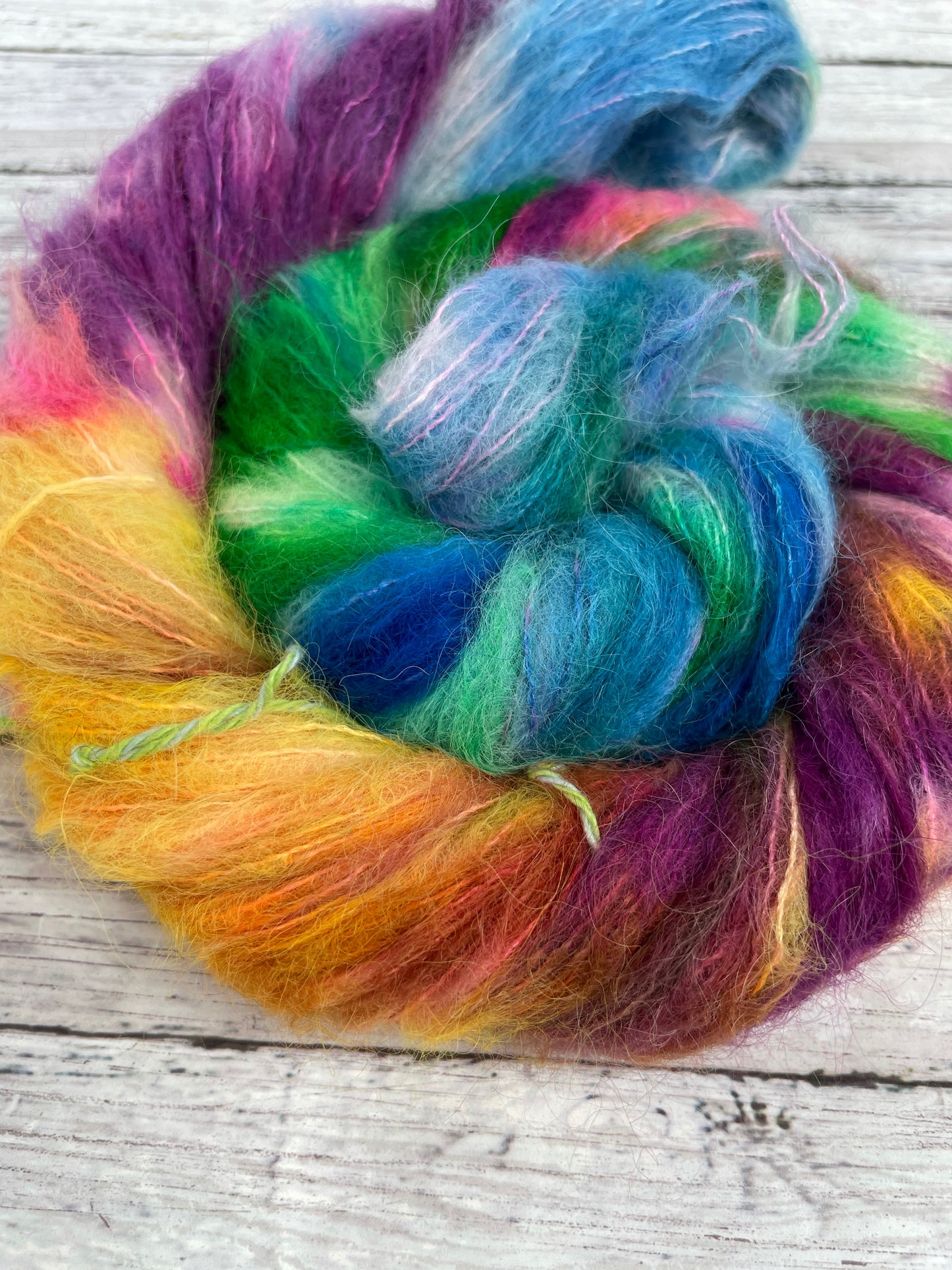 Quibbler - Fluff - Hand Dyed Lace Suri Alpaca Yarn