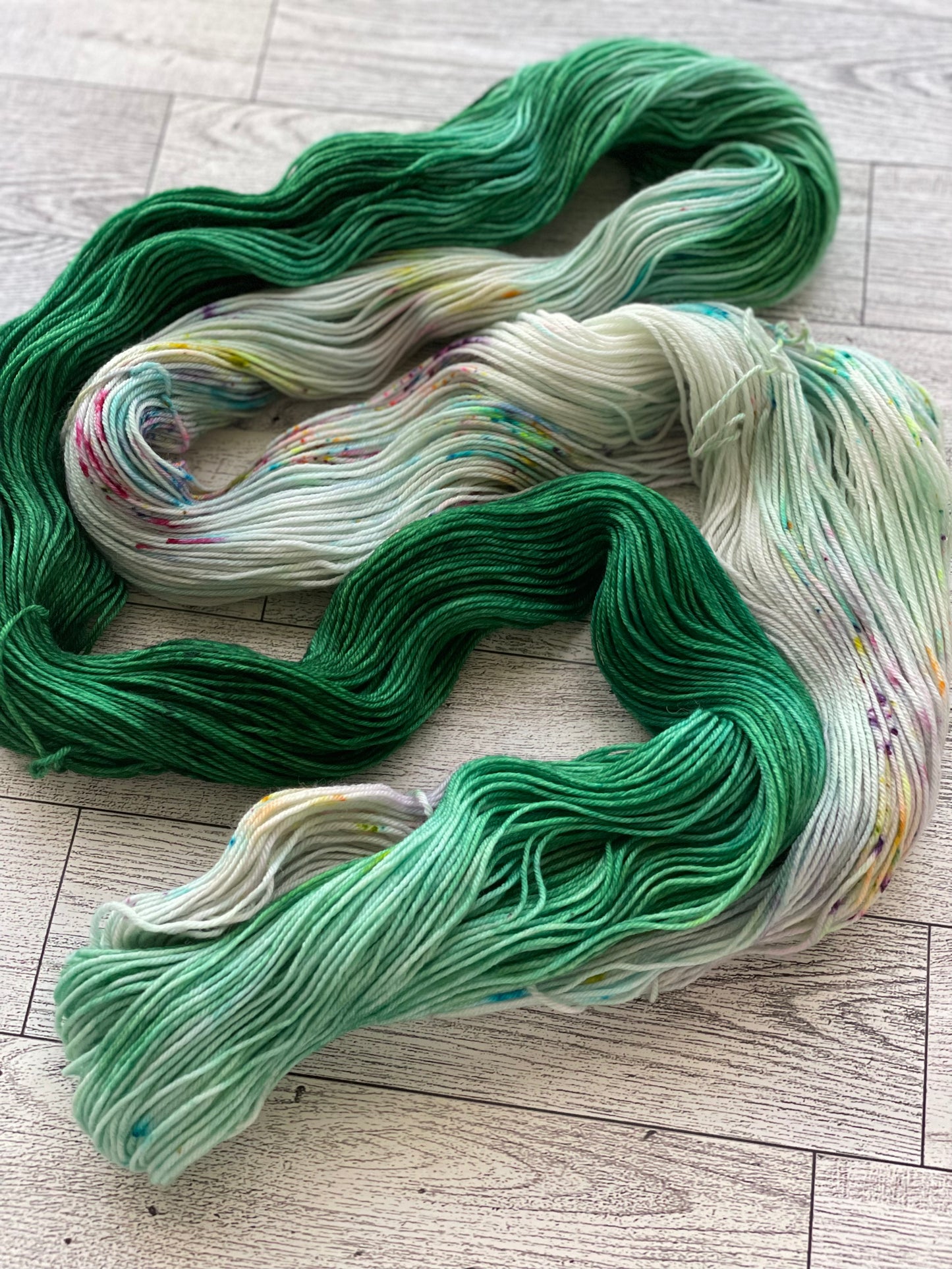 Green Thunder - Chief - Hand Dyed Sock Yarn