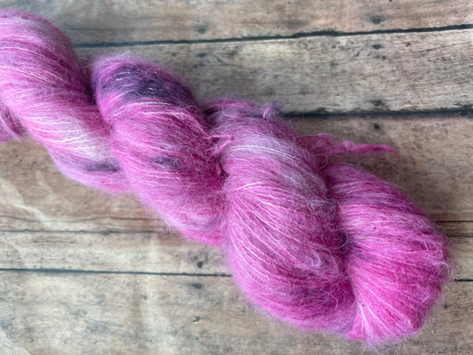 Rambunctious - Fluff - Hand Dyed Lace Suri Alpaca Yarn