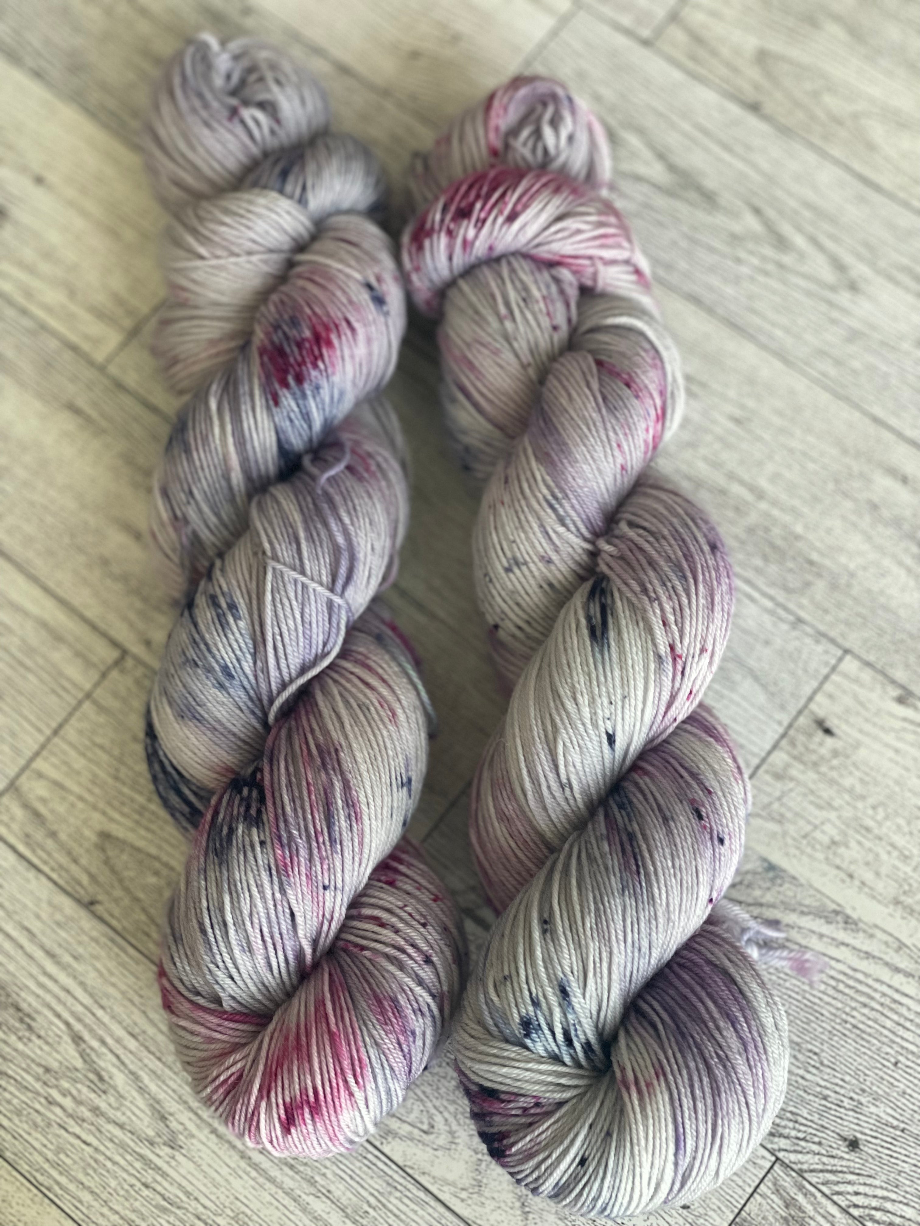 Pieces of April - Hand dyed sock yarn - pastel sage grey with