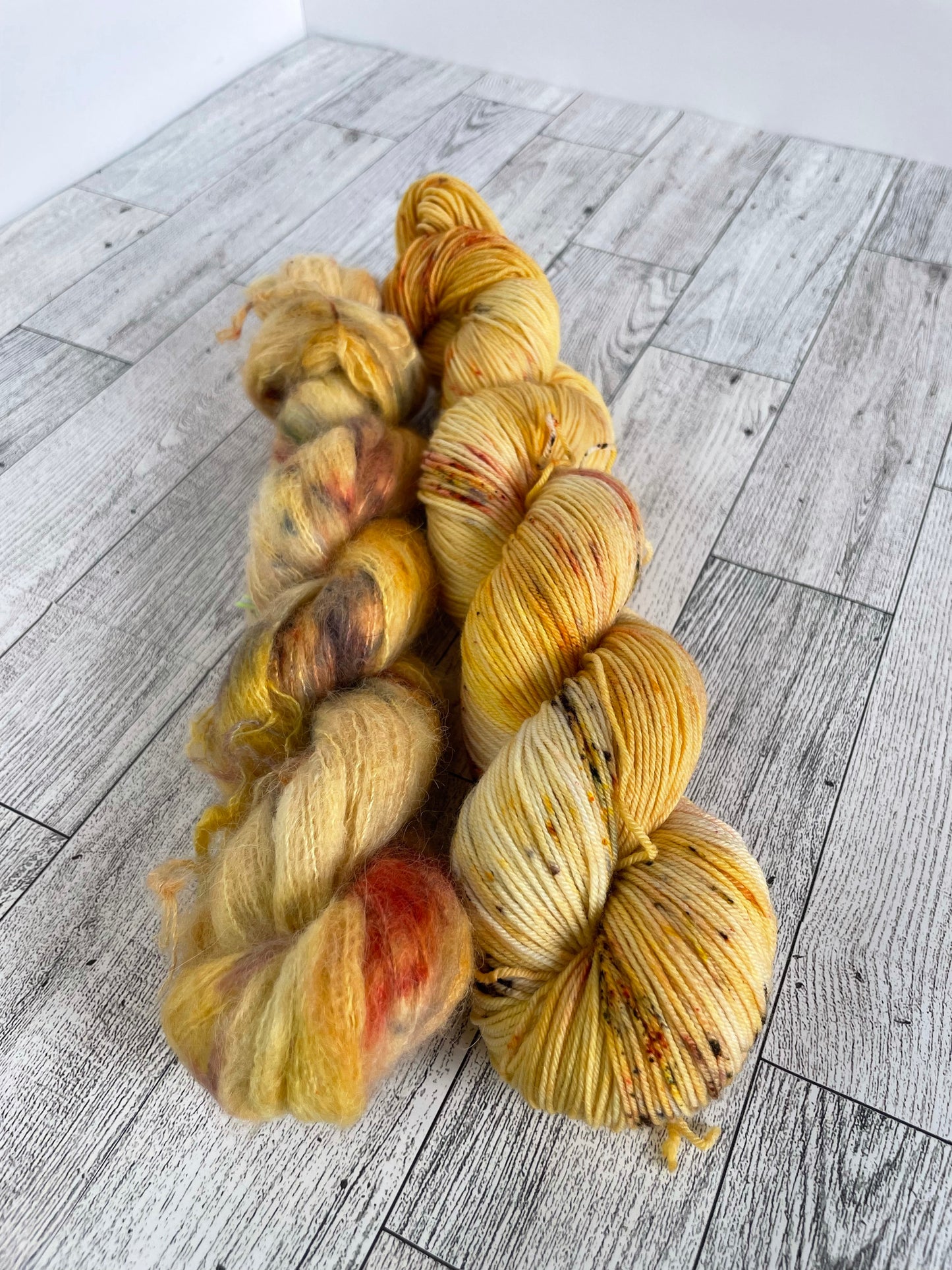 Mabel - Fluff - Hand Dyed Lace Suri Alpaca Yarn