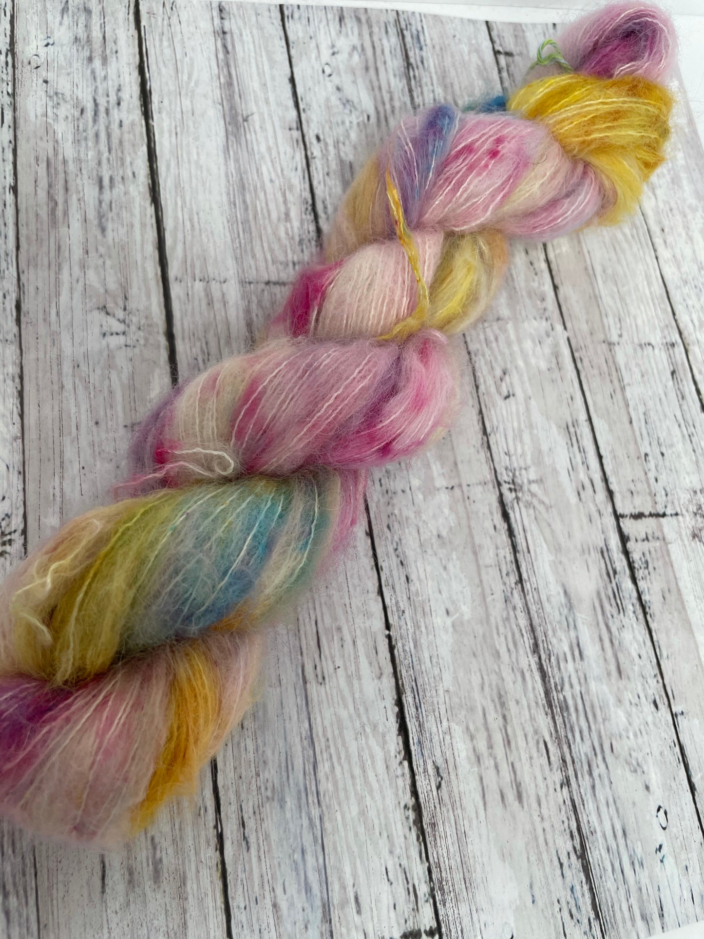 Mamacita - Fluff - Hand Dyed Lace Suri Alpaca Yarn
