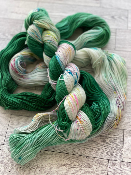 Green Thunder - Chief - Hand Dyed Sock Yarn