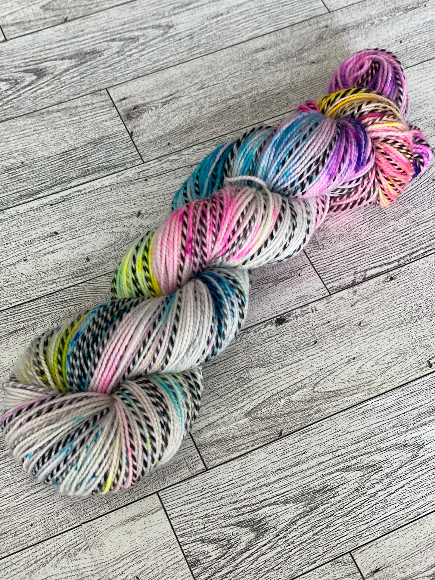 Flatten the Curve - Twisted 2 ply - Hand Dyed Sock Yarn