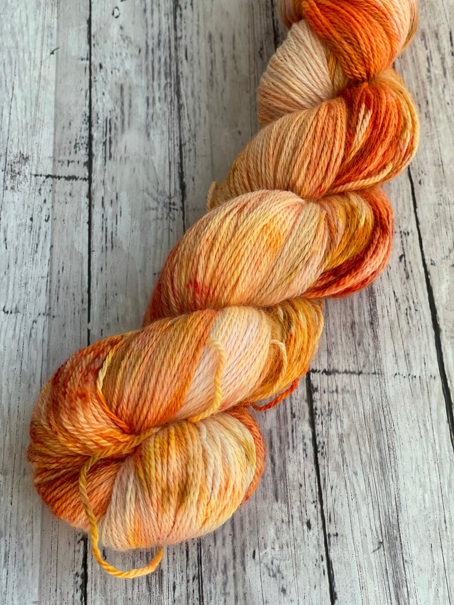 Tiger Lily - Lappier - Hand Dyed Baby Alpaca Sock Yarn
