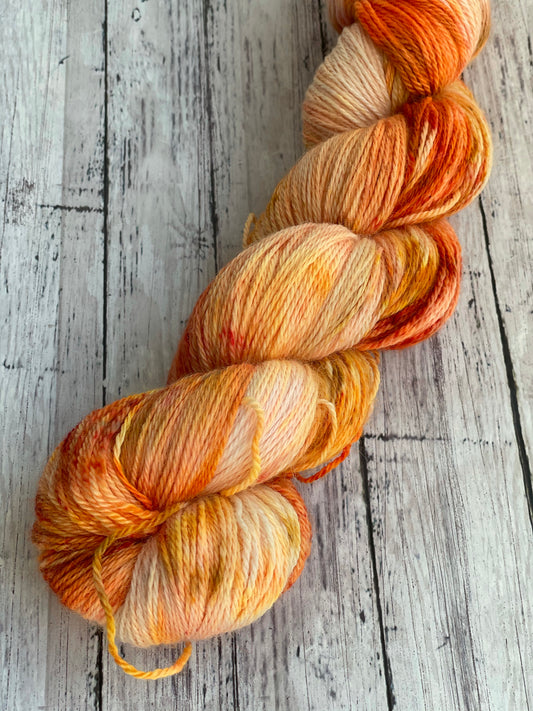 Tiger Lily - Lappier - Hand Dyed Baby Alpaca Sock Yarn