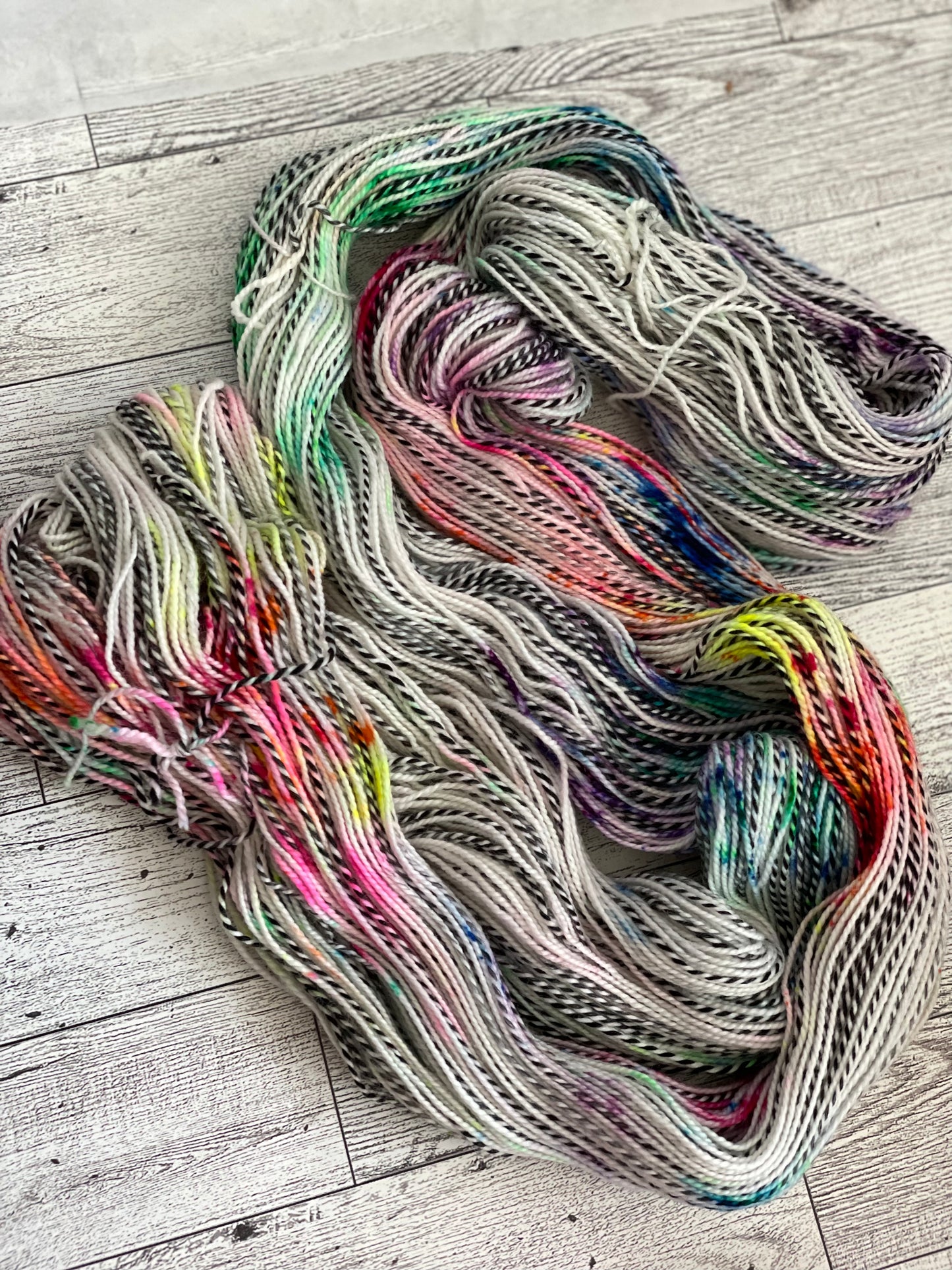Funfetti Cupcake - Twisted 2 ply - Hand Dyed Sock Yarn
