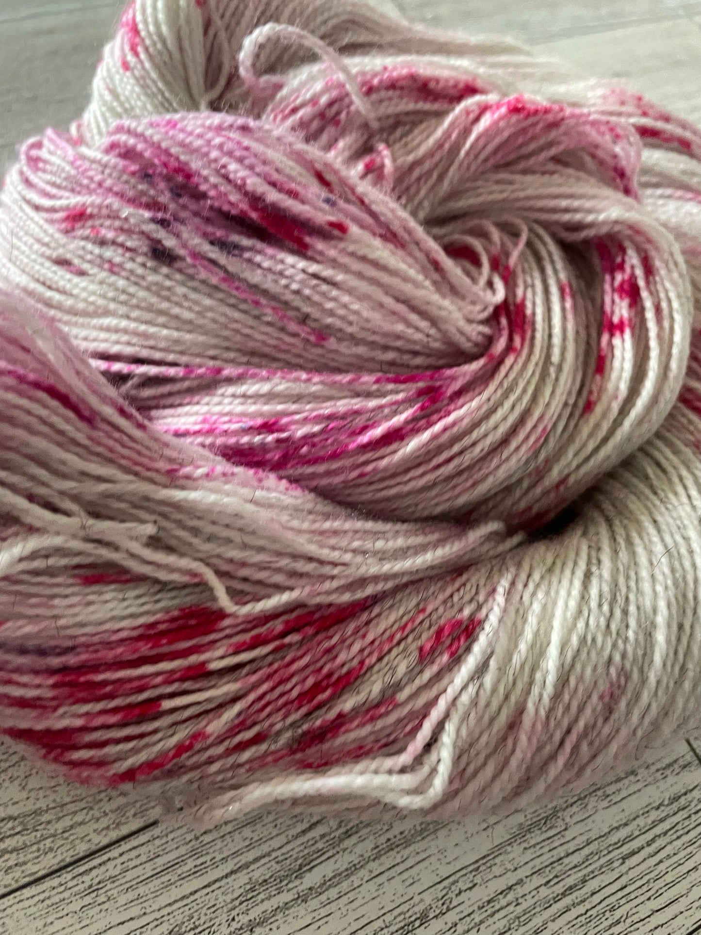 Sugar Plum Fairy - Glimmer - Hand Dyed Sparkle Yarn