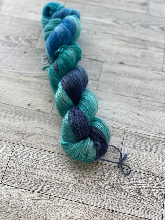 Case of the Blues - Lappier - Hand Dyed Baby Alpaca Sock Yarn