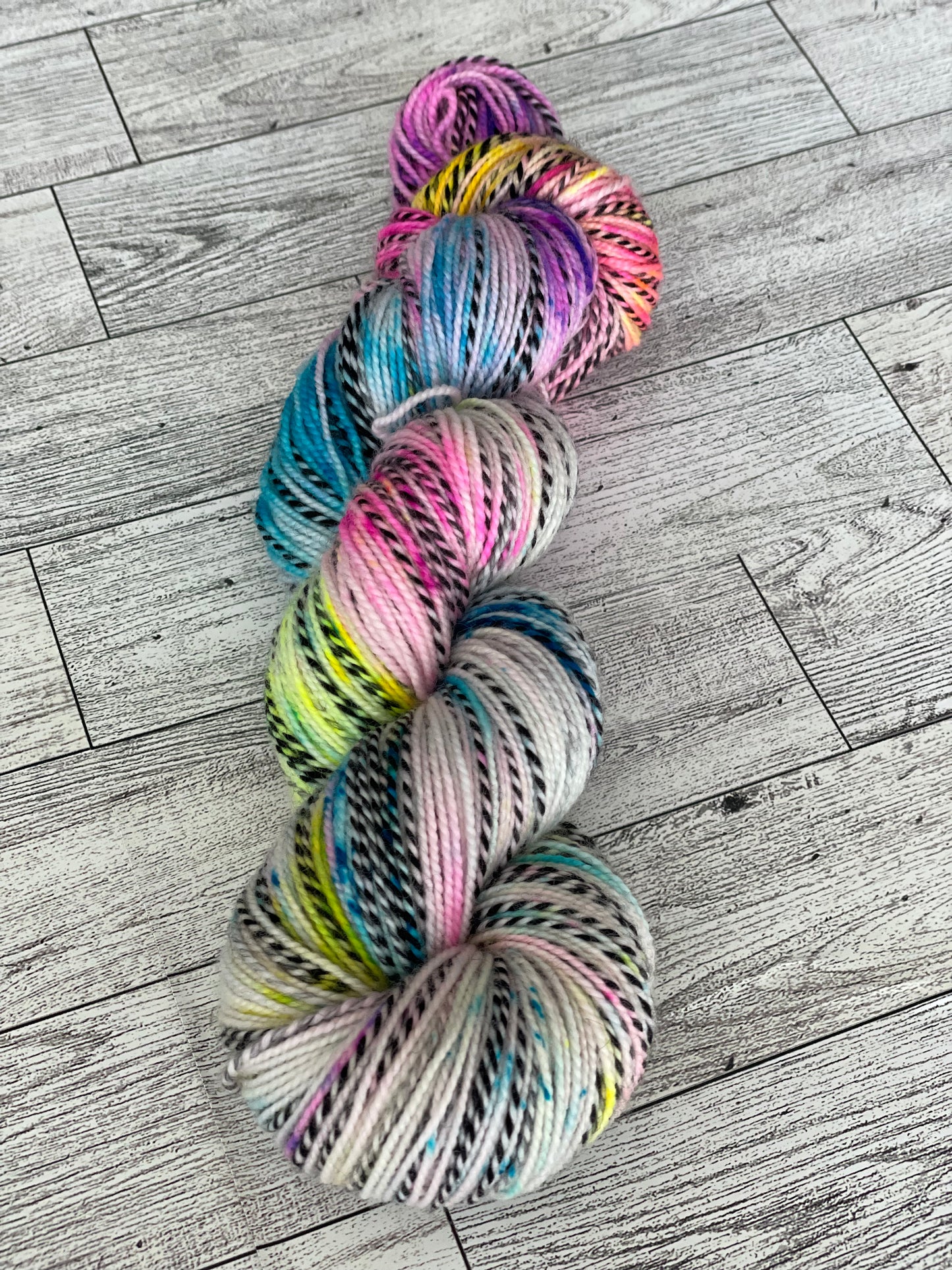 Flatten the Curve - Twisted 2 ply - Hand Dyed Sock Yarn