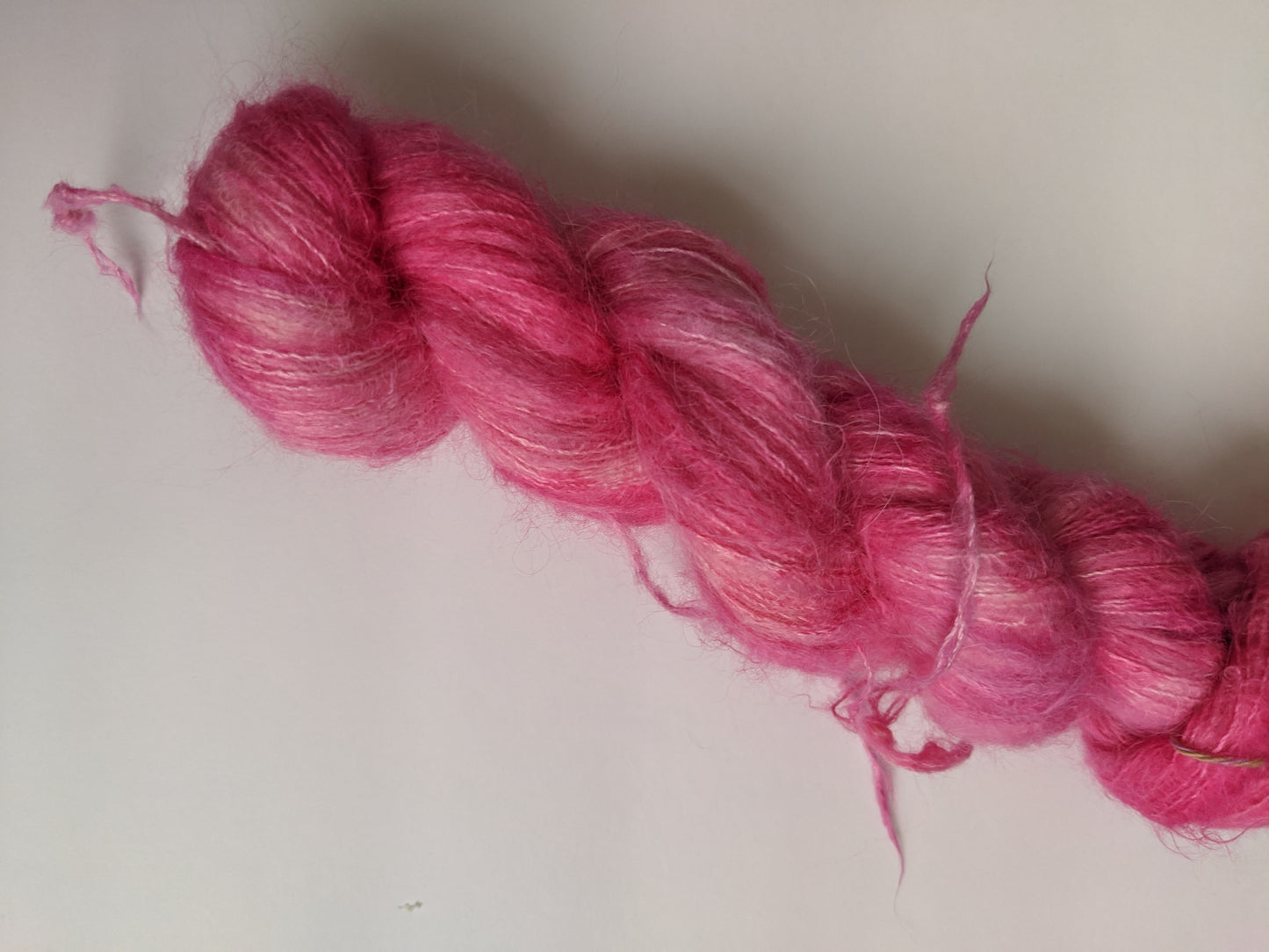 Barbie Car - Fluff - Hand Dyed Lace Suri Alpaca Yarn