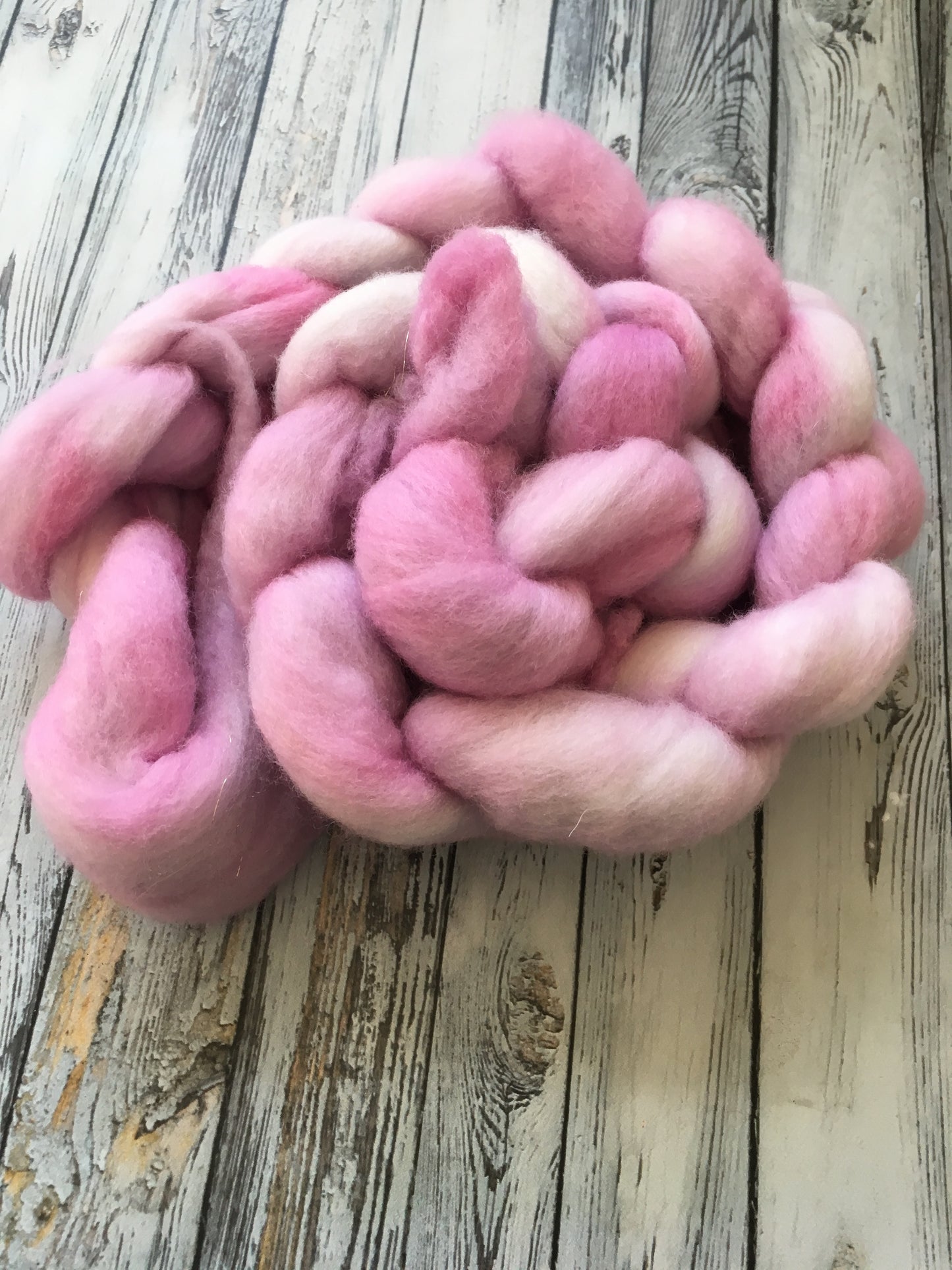Spinning Fibre | Pretty in Pink | 4 oz Falkland Merino top