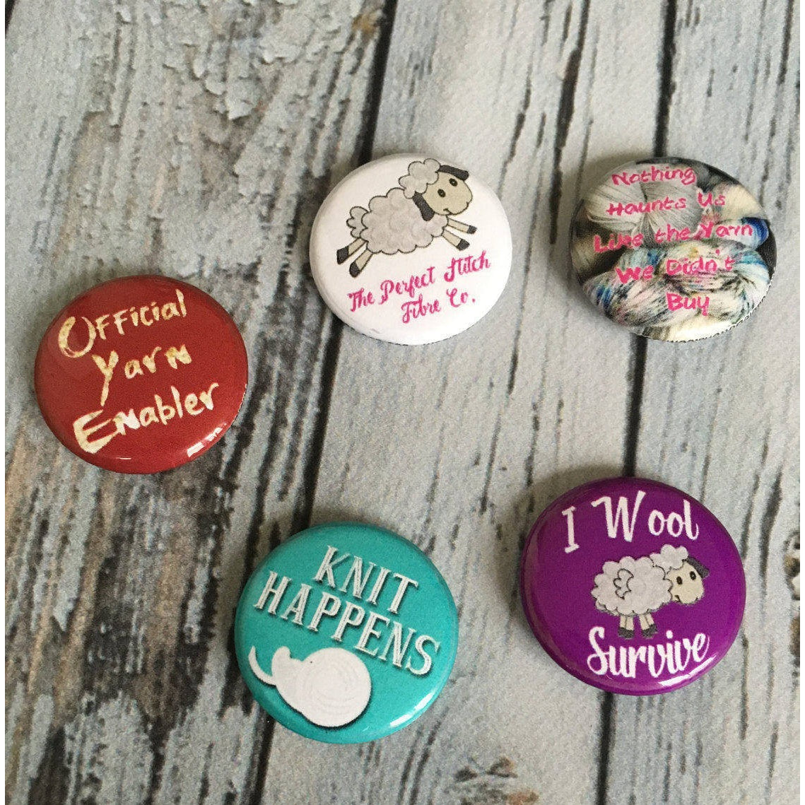 Knitting Buttons | Set of 5 Buttons | Knitting fun