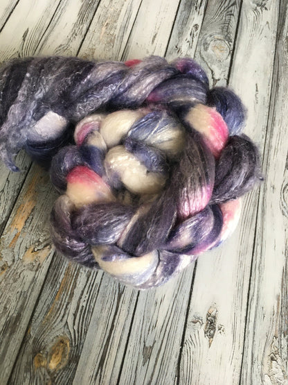 Spinning Fibre | Cosmo | 4 oz Rambouillet/Seacell/Cashmere/ Tussah Silk