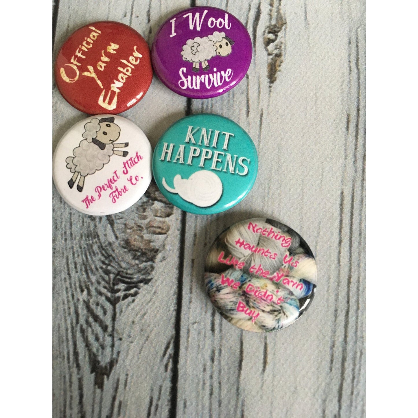 Knitting Buttons | Set of 5 Buttons | Knitting fun