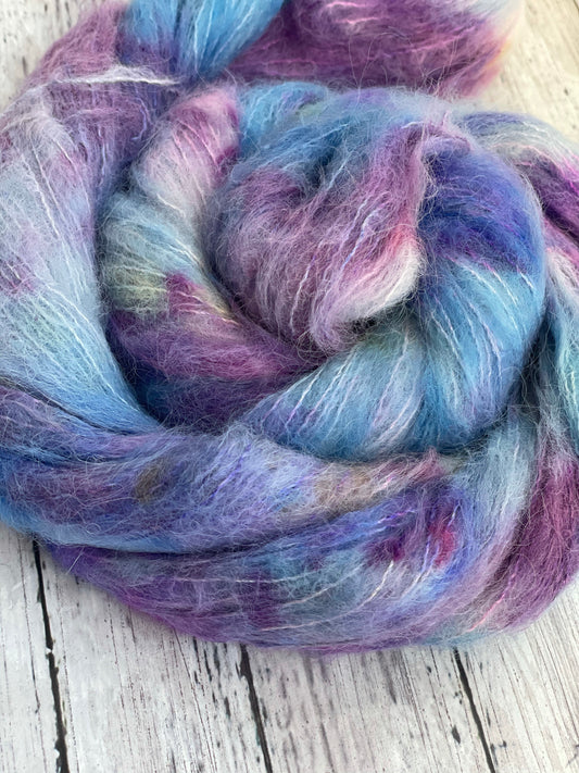 Picasso Calla Lily - Fluff - Hand Dyed Lace Suri Alpaca Yarn