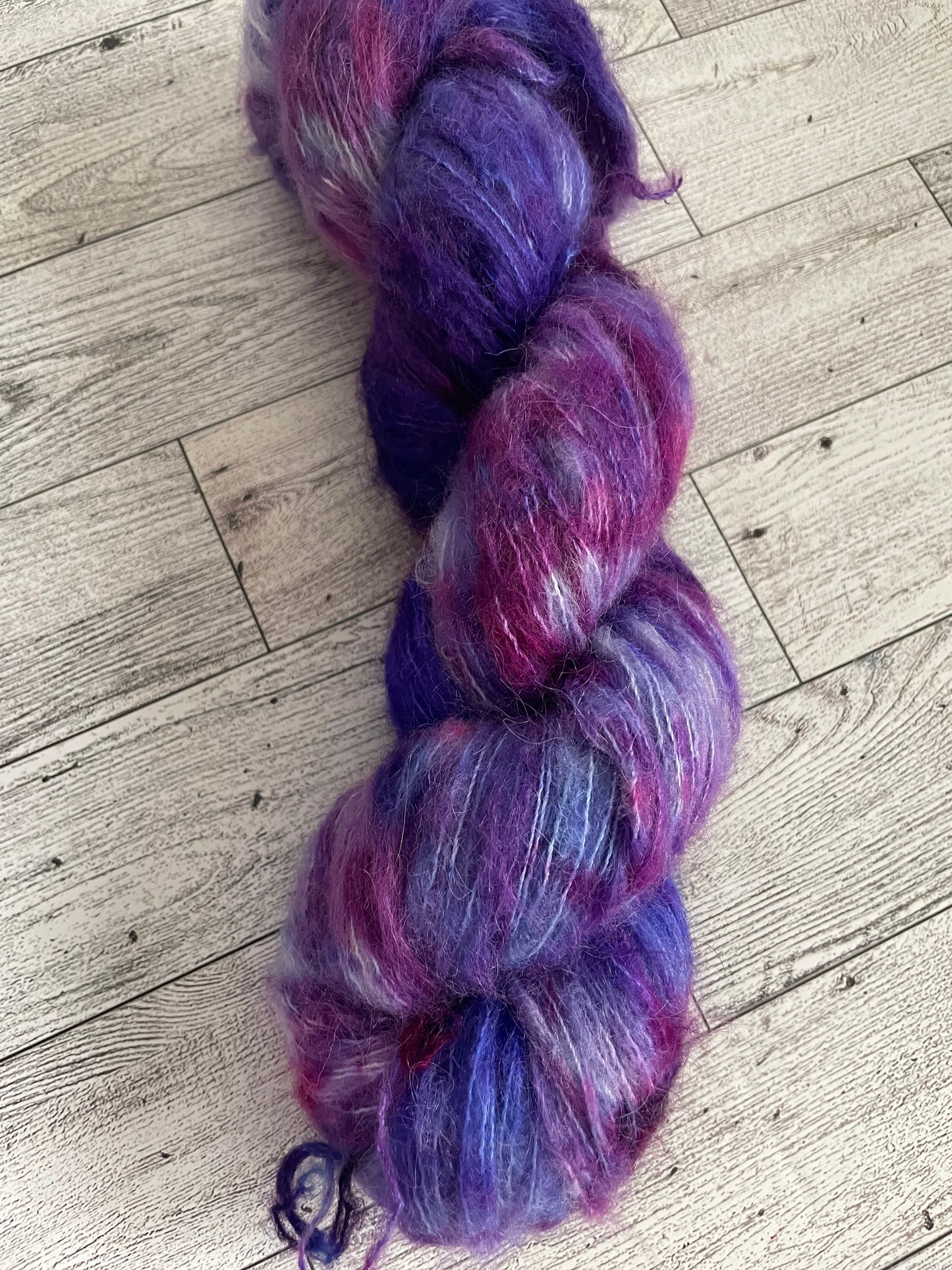 Oliver - Fluff - Hand Dyed Lace Suri Alpaca Yarn