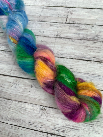 Quibbler - Fluff - Hand Dyed Lace Suri Alpaca Yarn