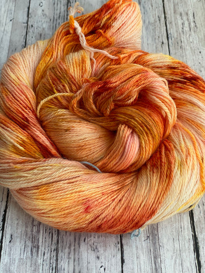 Tiger Lily - Lappier - Hand Dyed Baby Alpaca Sock Yarn