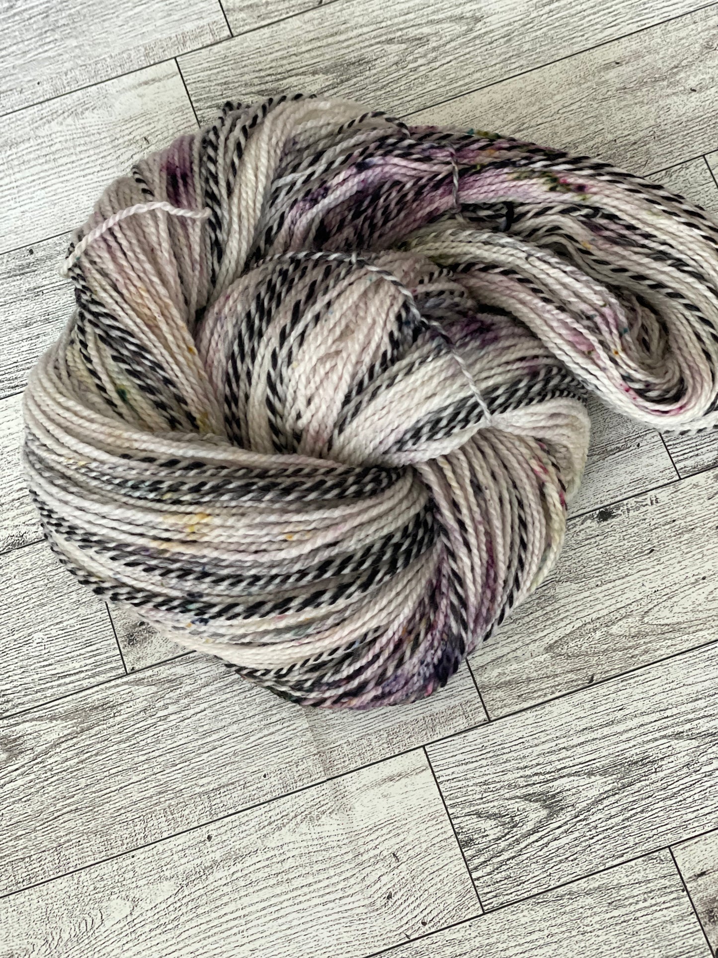 Snow Covered Garden - Twisted - Hand Dyed Sock Yarn