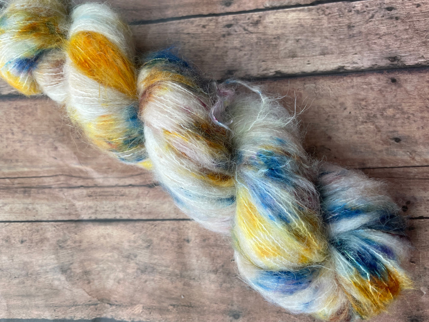 Tale as Old as Time - Fluff - Hand Dyed Lace Suri Alpaca Yarn