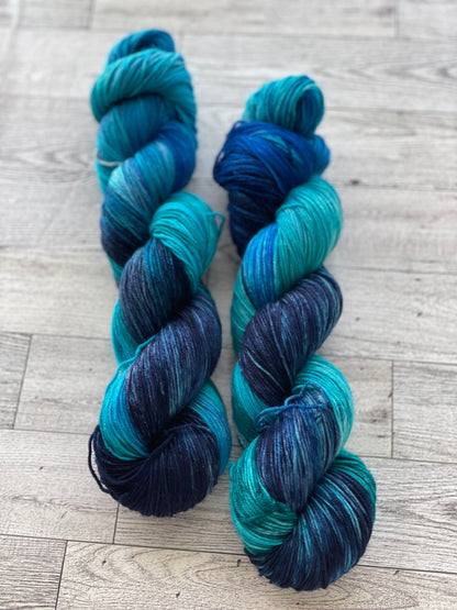 Case of the Blues - Chief - Hand Dyed Sock Yarn