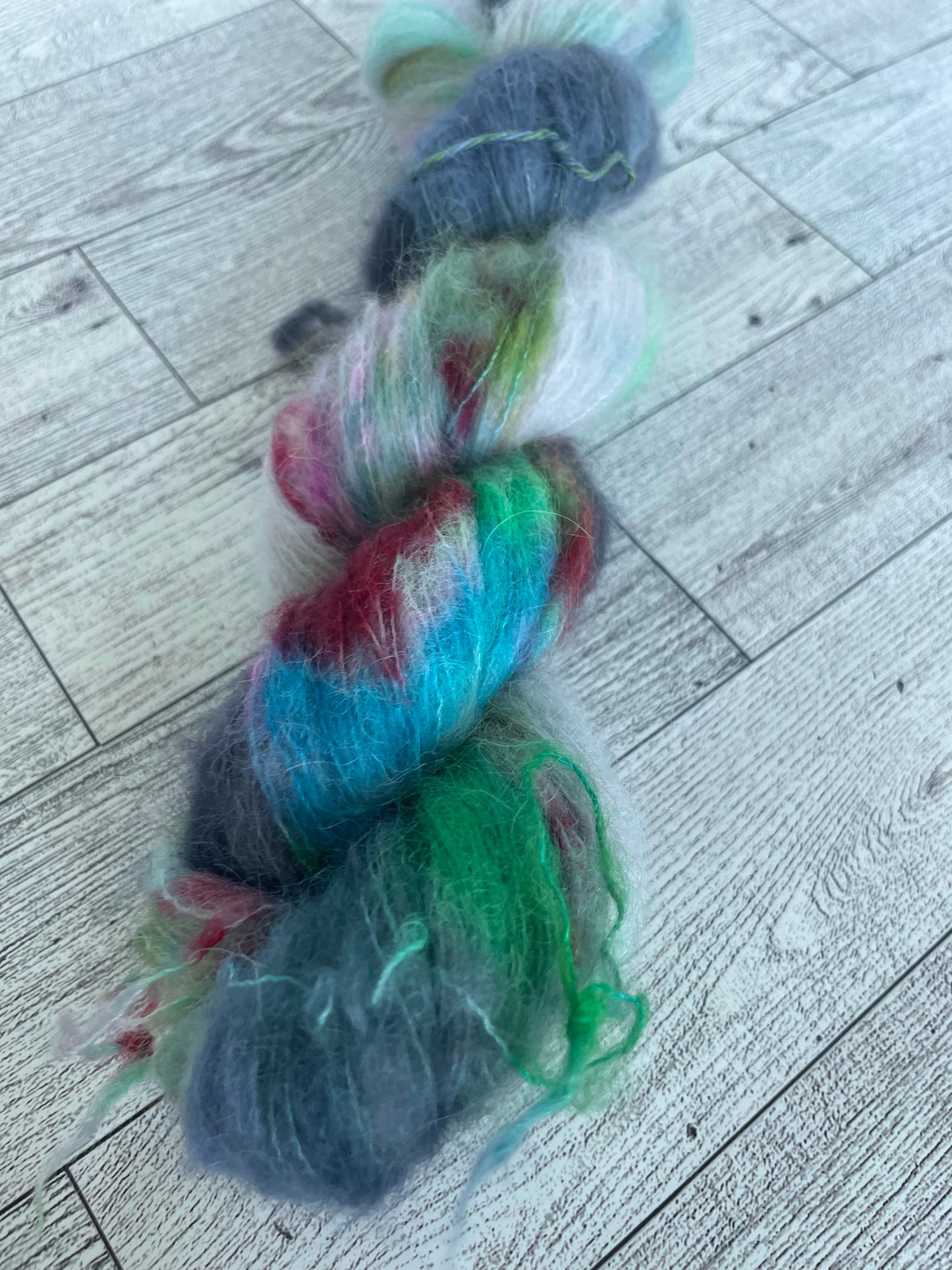 Get Lit - Fluff - Hand Dyed Lace Suri Alpaca Yarn