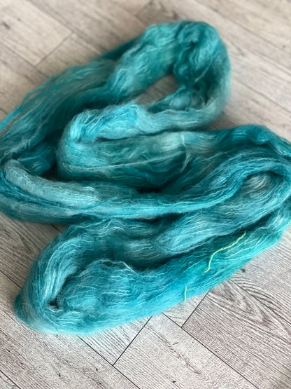 Lagoon - Fluff - Hand Dyed Lace Suri Alpaca Yarn