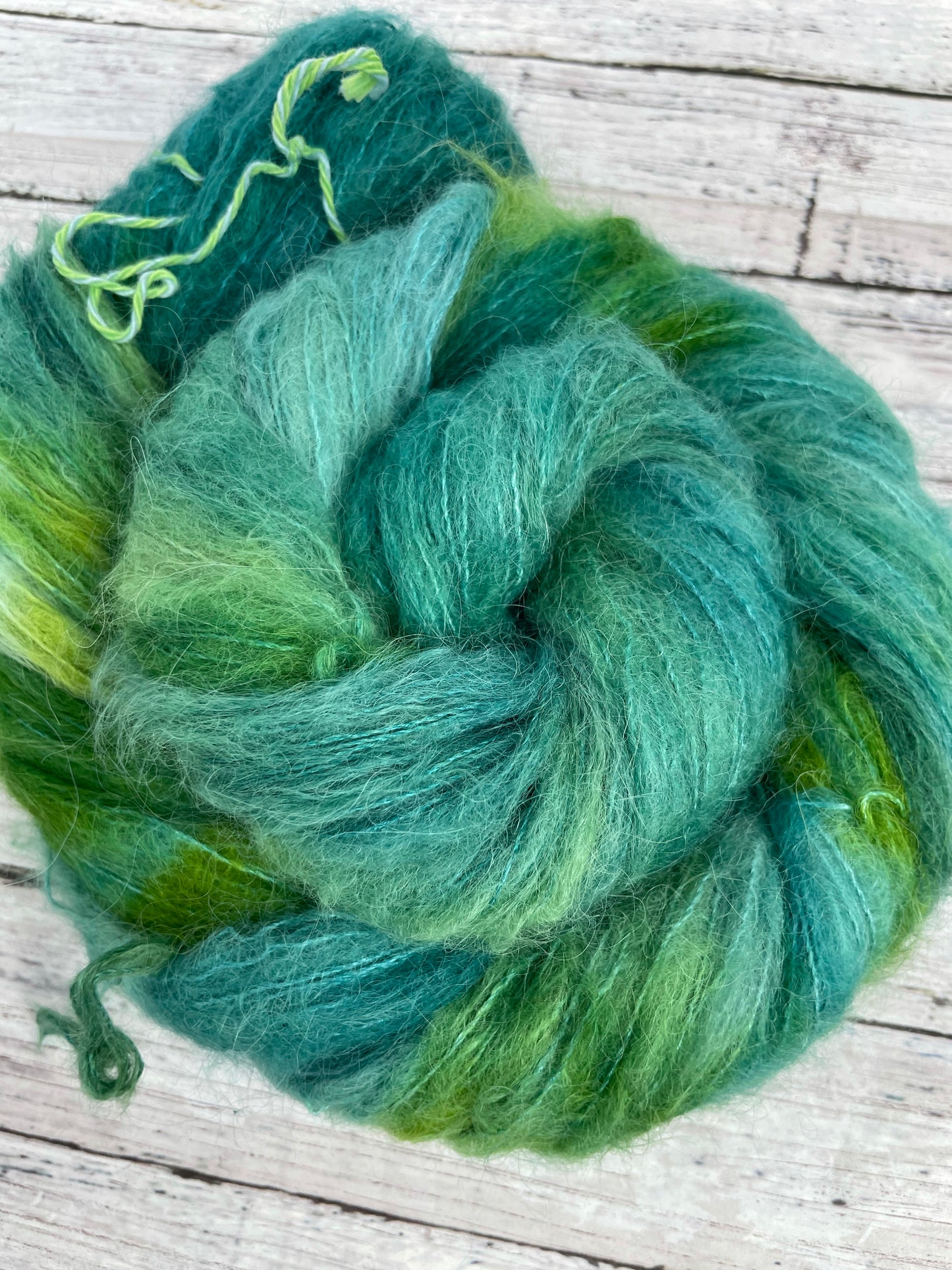 Wicked - Fluff - Hand Dyed Lace Suri Alpaca Yarn