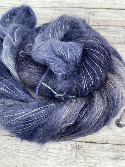 Regal - Fluff - Hand Dyed Lace Suri Alpaca Yarn