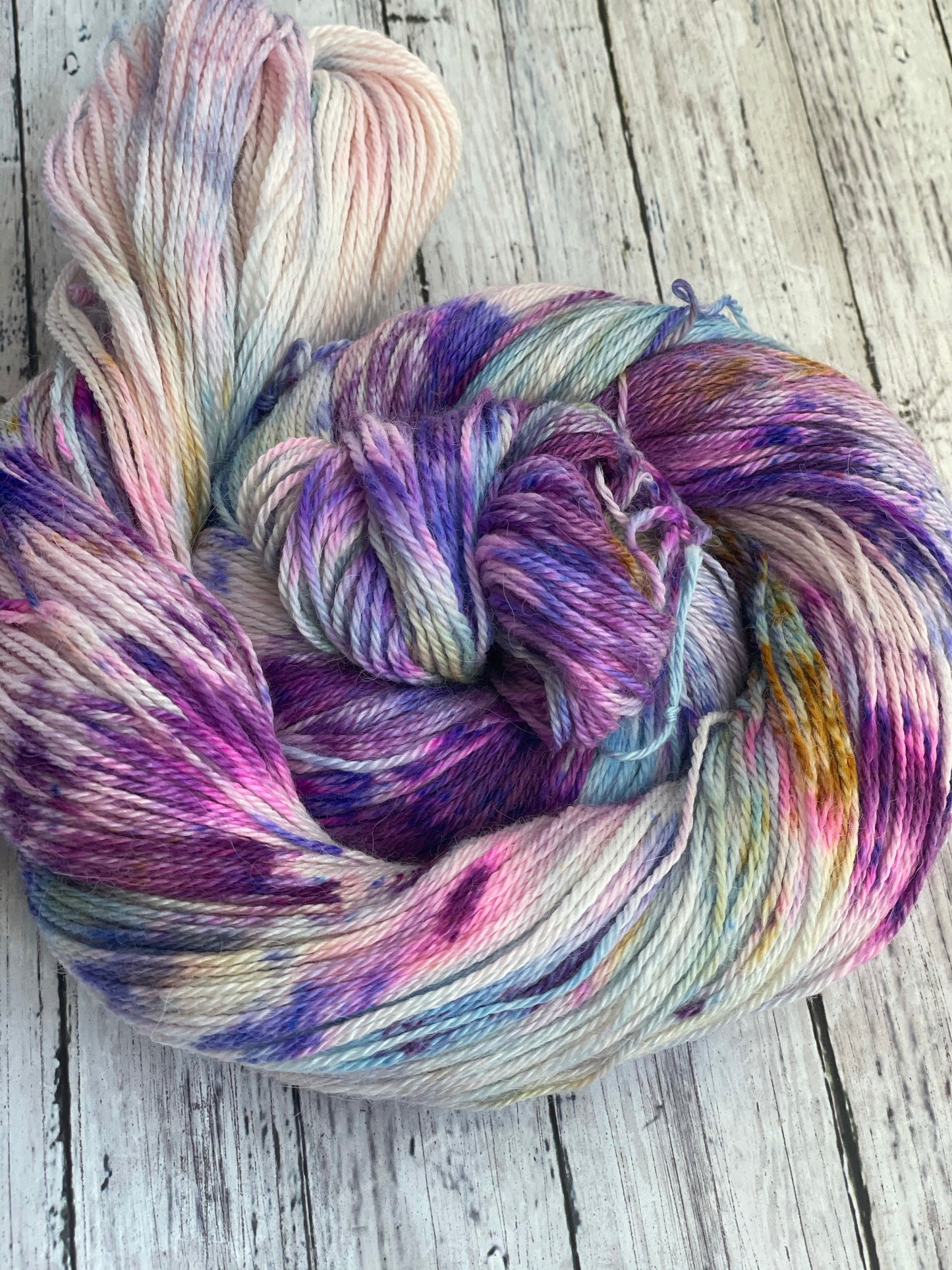 Picasso Calla Lily - Lappier - Hand Dyed Baby Alpaca Sock Yarn