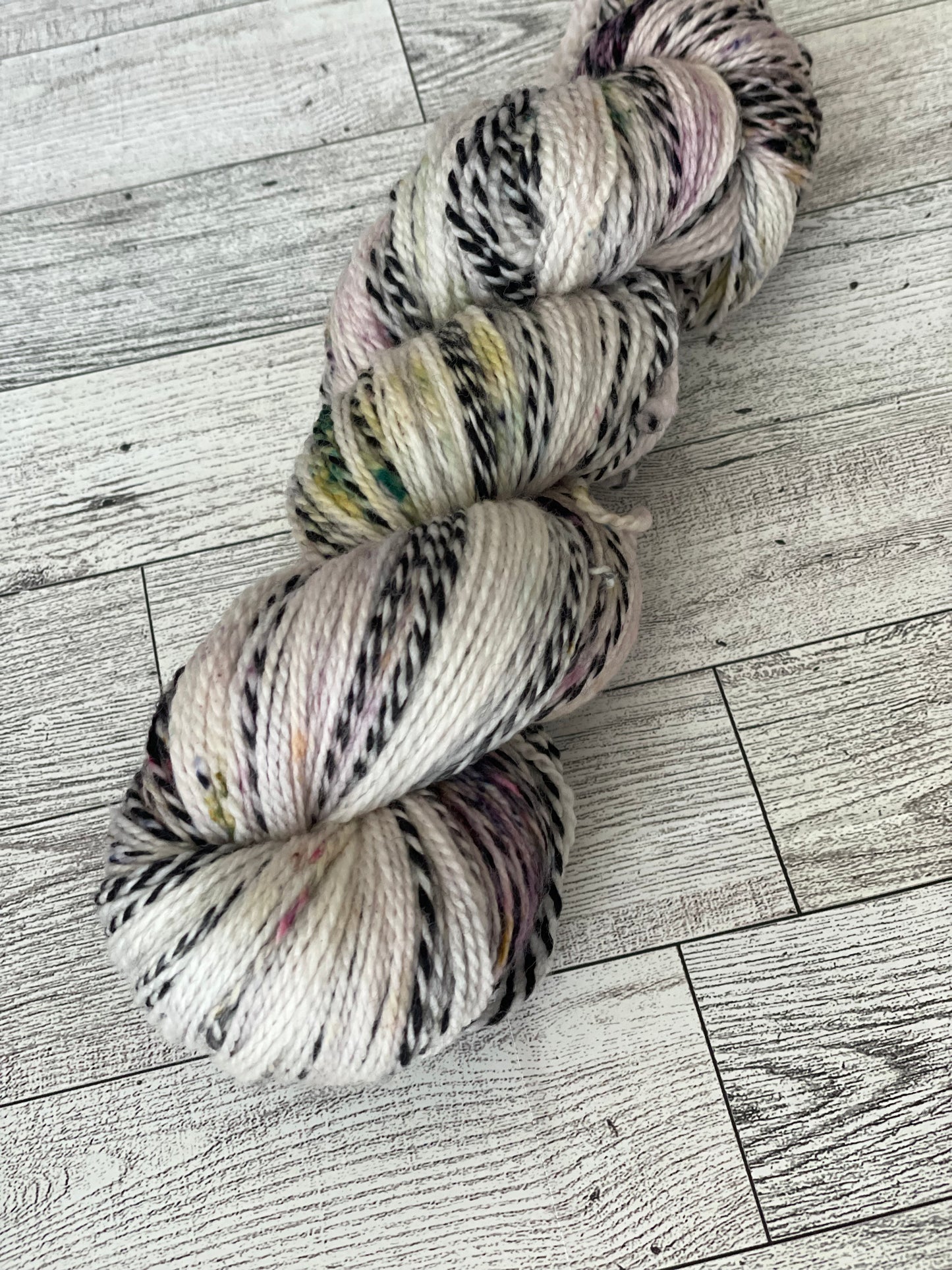 Snow Covered Garden - Twisted - Hand Dyed Sock Yarn