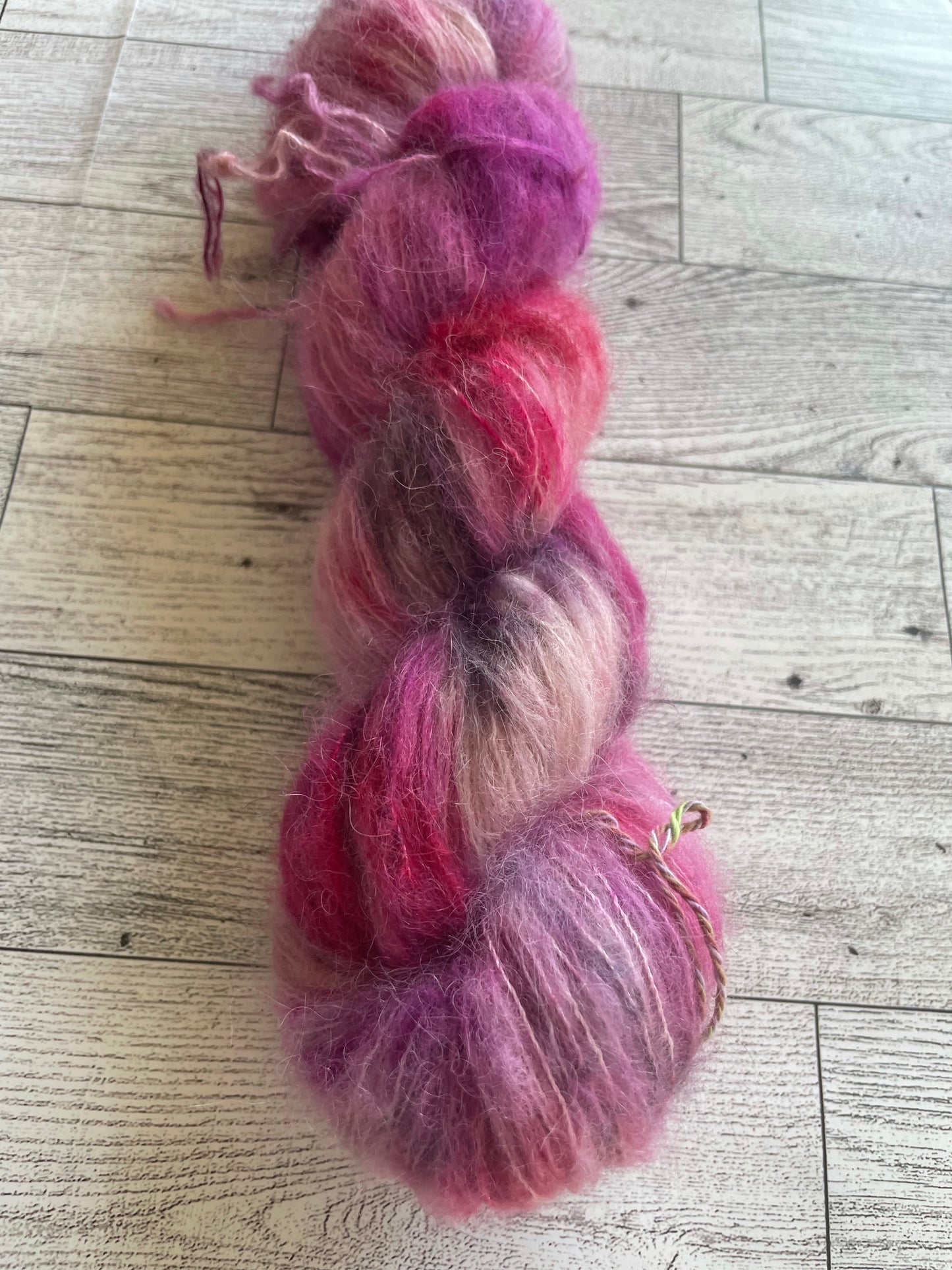 Love yourself - Fluff - Hand Dyed Lace Suri Alpaca Yarn